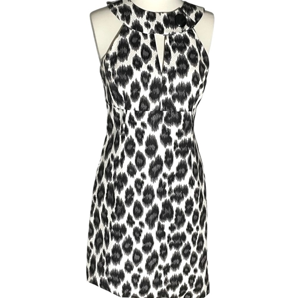 Michael M. KORS Black Sleeveless
Animal Print Dress, Excellent Condition Size 4